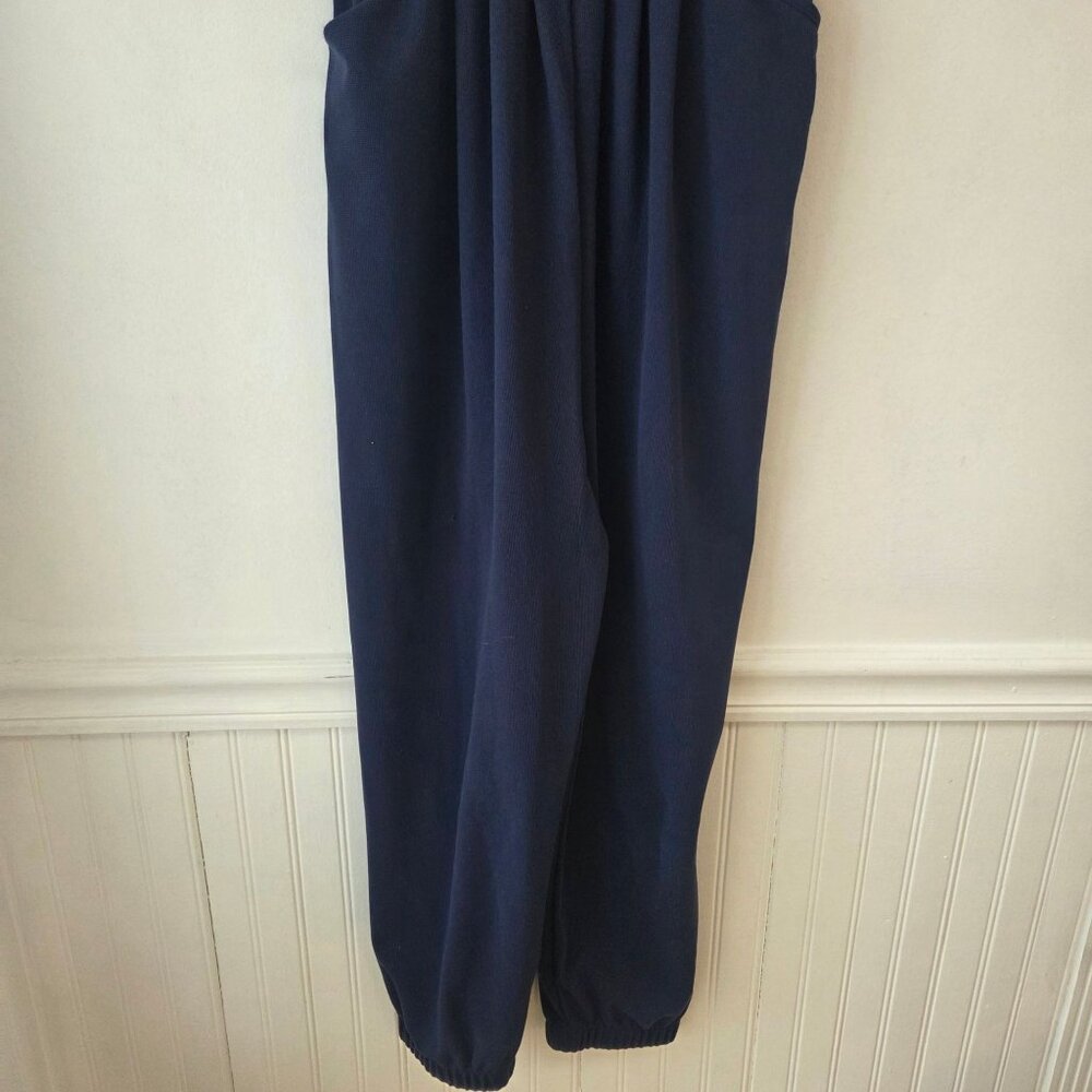 Halara Navy Blue Pockets Waffle Casual Jogger Overalls Jumpsuit Women's M - Picture 6 of 9